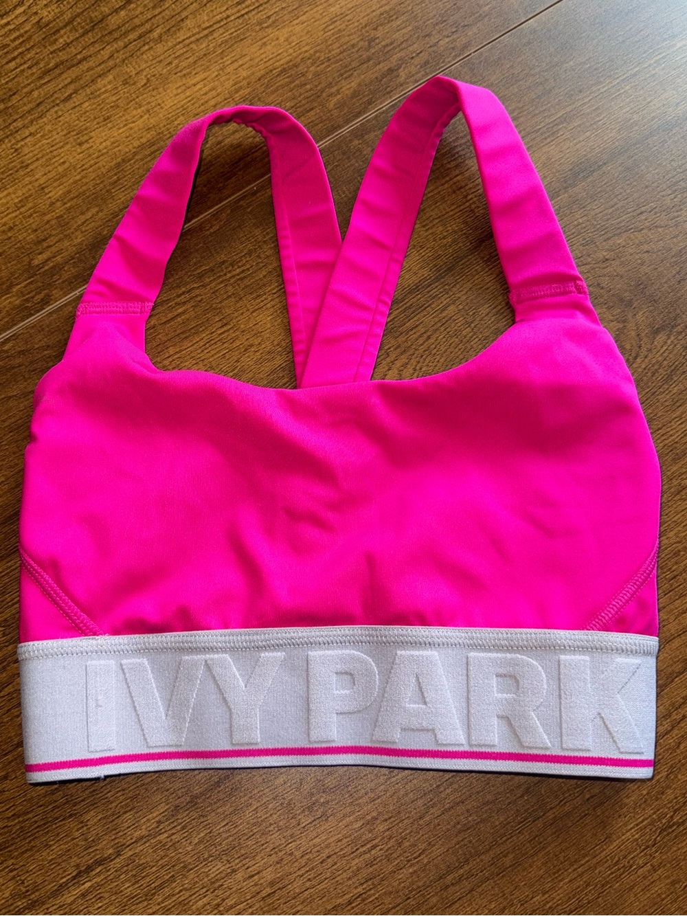 IVY PARK Pink Sports Bra with Grey Logo Band XS - Picture 3 of 9